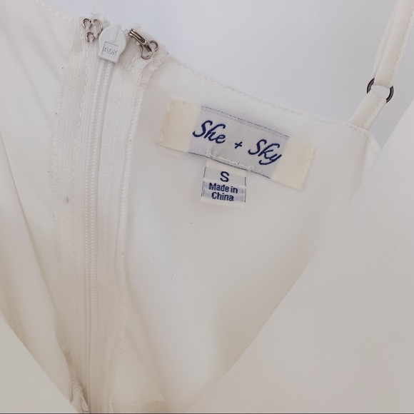 She + Sky Cowl Neck Romper - Picture 3 of 6